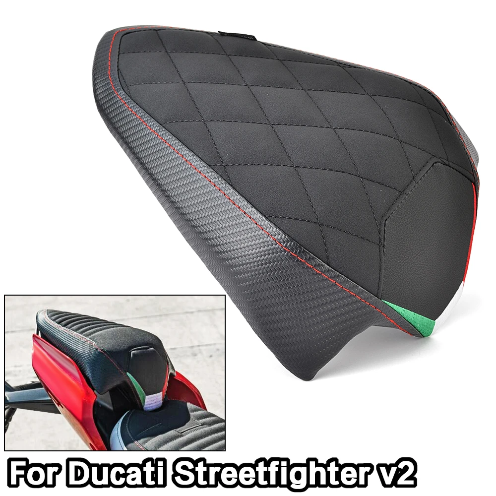 Streetfighterv2 Rear Passenger Solo Seat Cowl Cushion Pad Synthetic Leather for Ducati Street Fighter Streetfighter V2 2022-2023