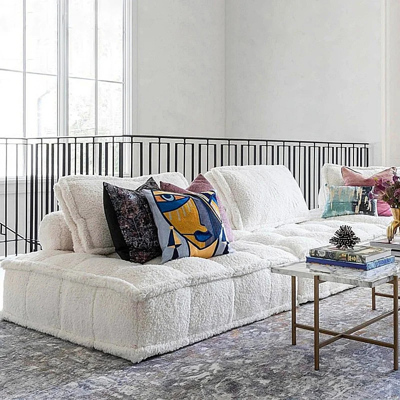 

# Best-Selling Modern Scandinavian-Style Living Room Sofa Fabric Corner Modular Apartment Sofa