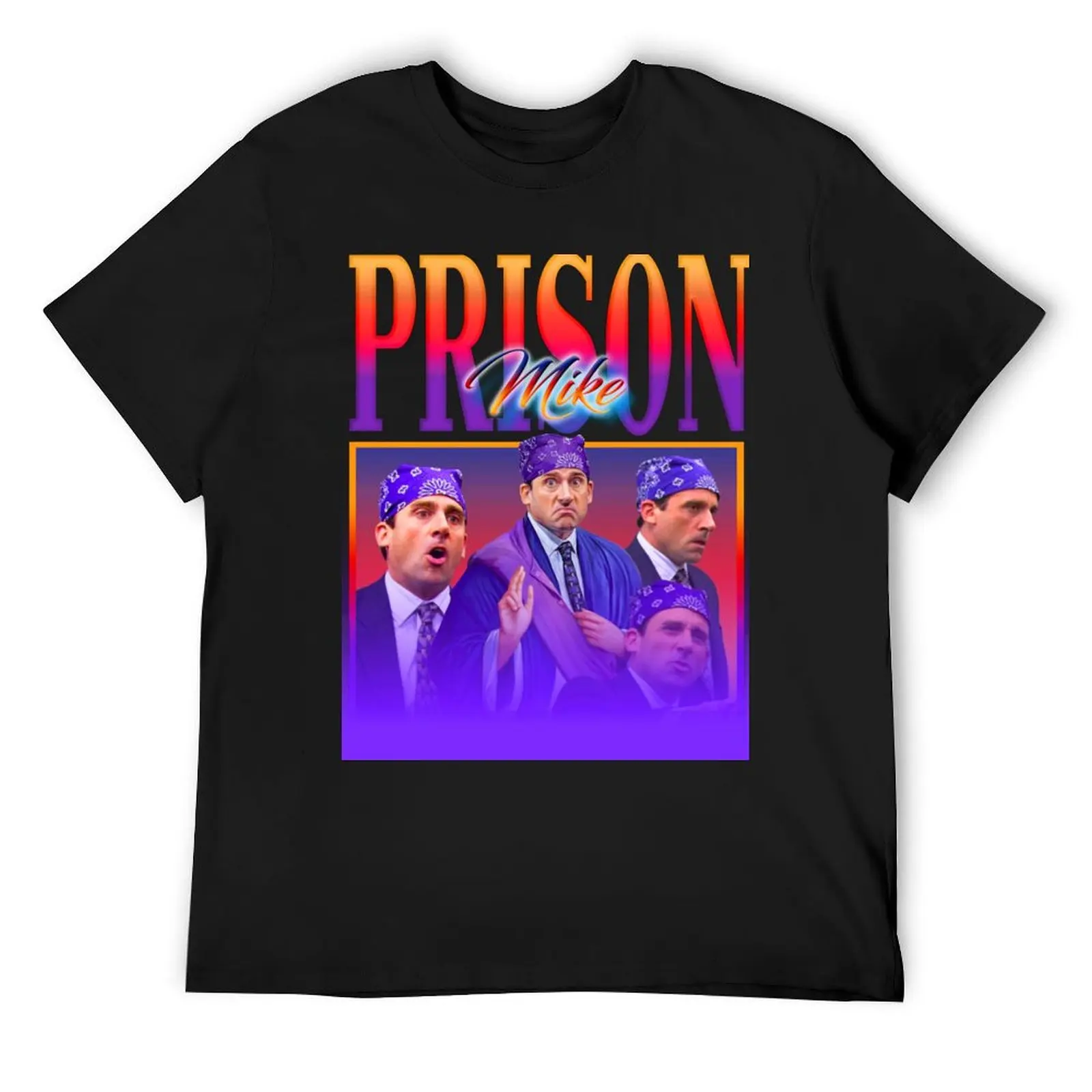 The Office prison mike T-Shirt baggy shirts Aesthetic clothing men tshirt