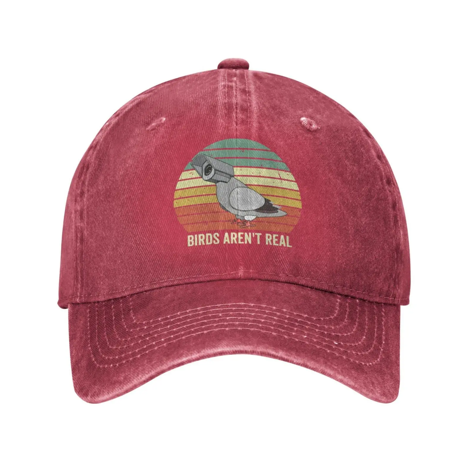 Birds Arent Real Vintage Washed Denim Baseball Cap Adjustable Dad Hats Gift for Men Women