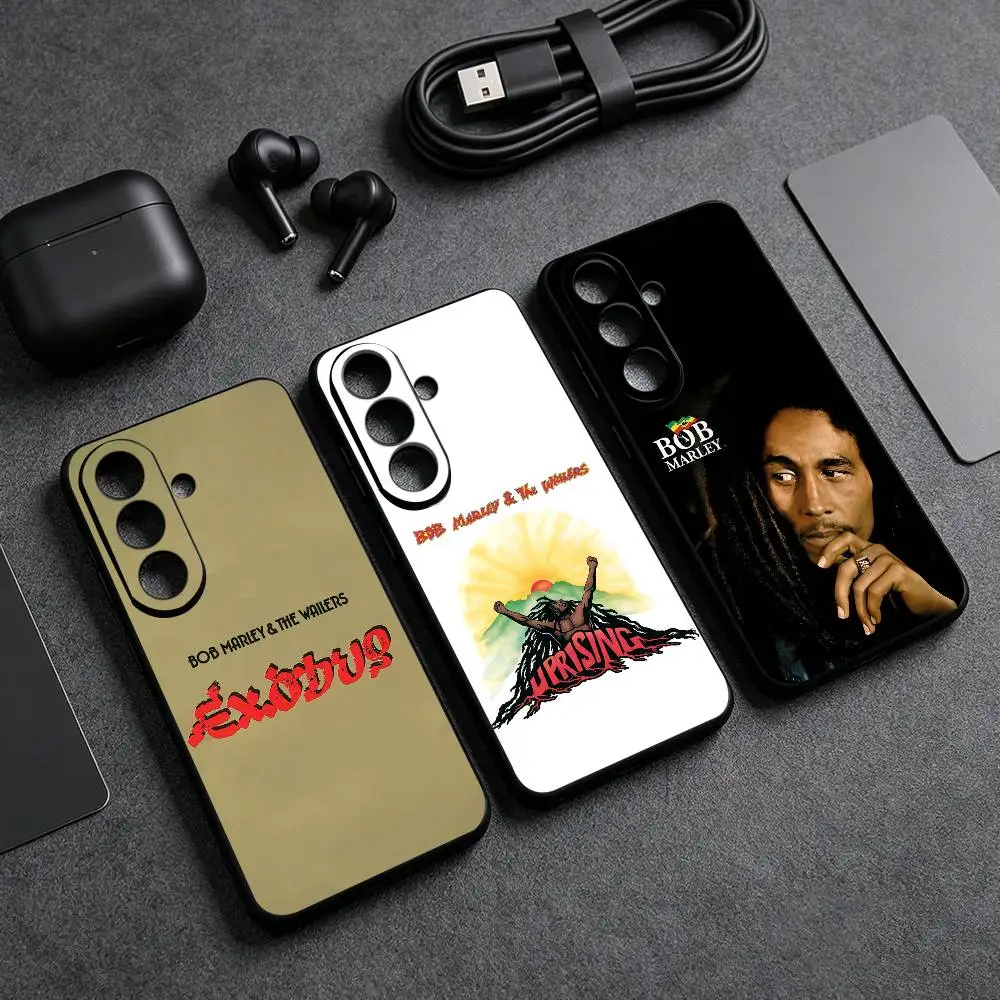 B-Bob Marley & The W-Wailers Exodus Phone Case For Samsung S26 25 24 23 22 21 20 Ultra Plus 5G Black