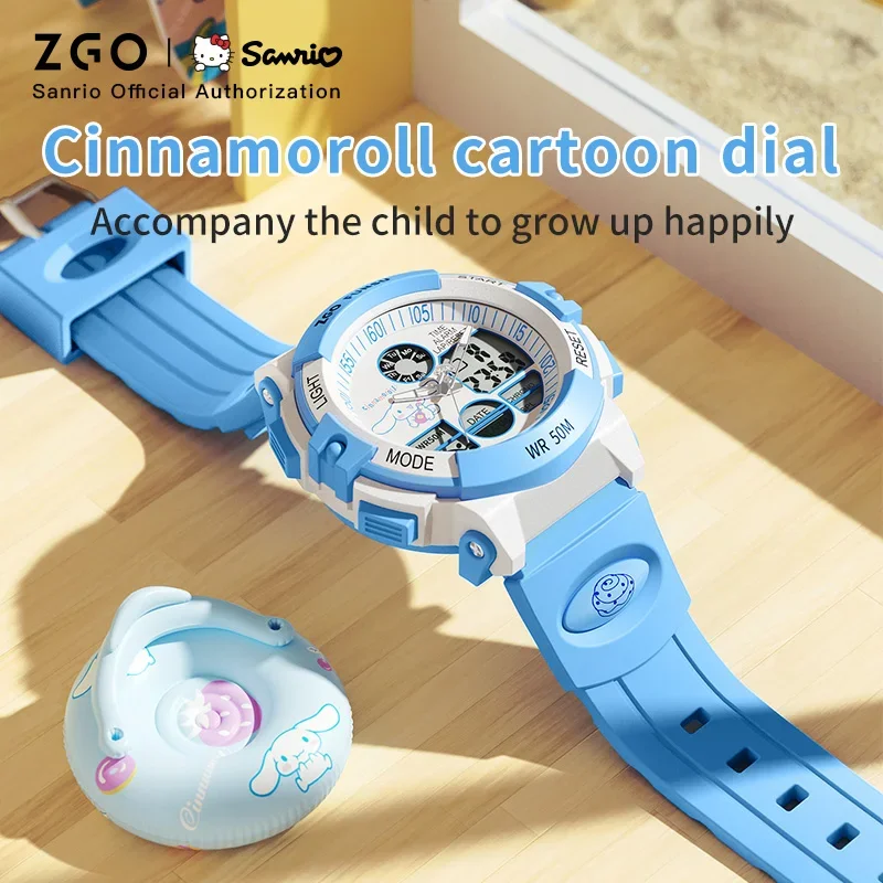 ZGO X Cinnamoroll Sanurgente Children's Watch, Waterproof, Shoe, Electronic, Body, Bowl, Boys, Children, 3151