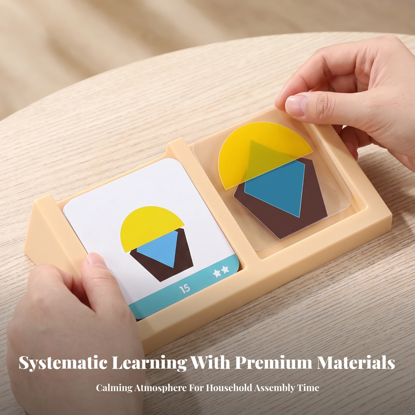 Geometric Puzzle Game Educational Shape Matching Puzzle Pattern Building Toy Interactive Brain Teaser Creative for Children