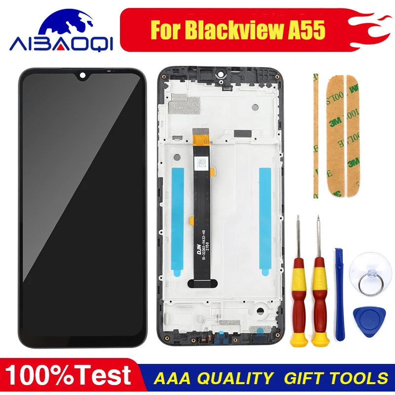 100% Original 6.528 Inch Blackview A55 Pro LCD Display + Touch Screen Digitizer + Frame Assembly Digitizer For BLACKIVEW A55