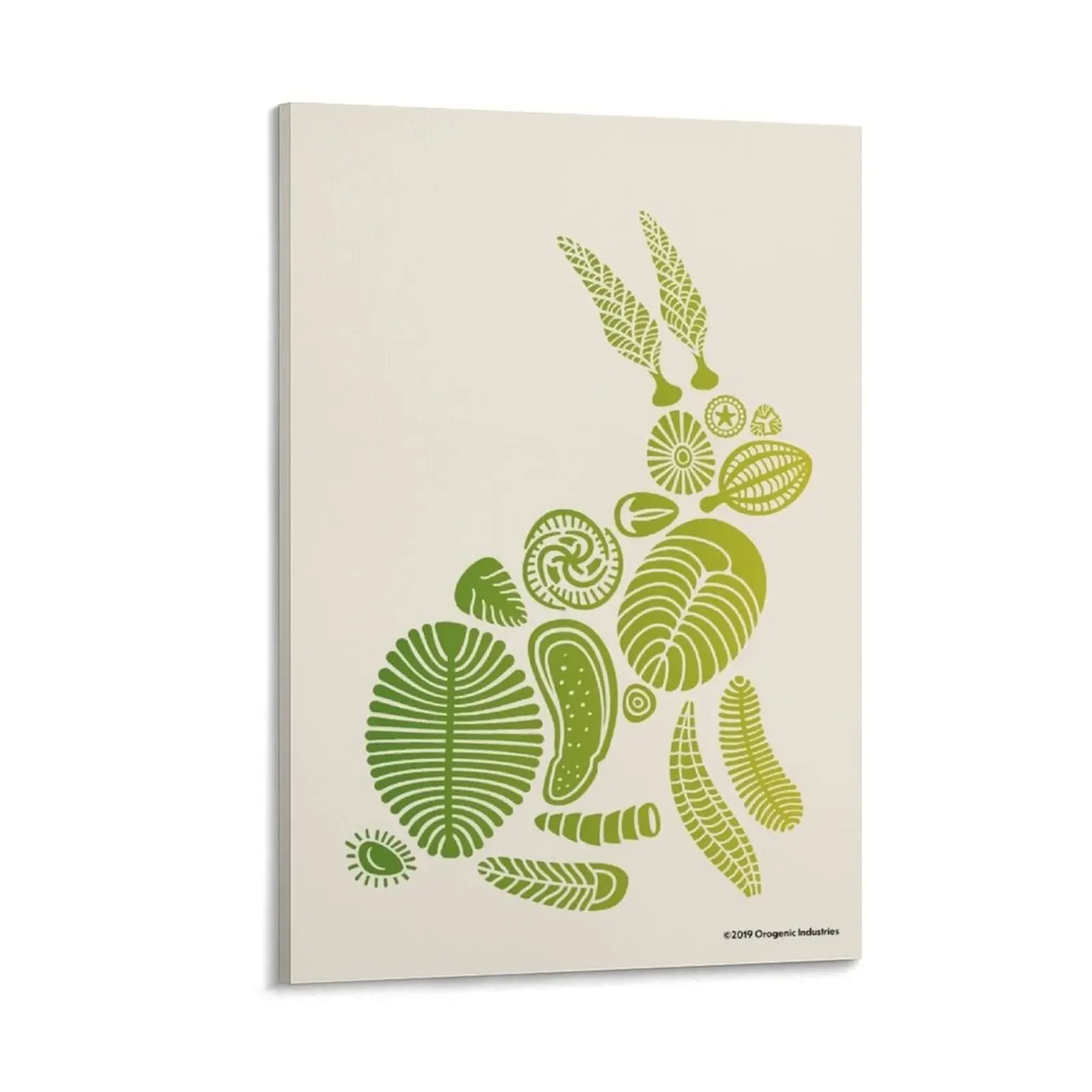 

Precambrian Rabbit (green gradient no text) Canvas Painting home decorations art