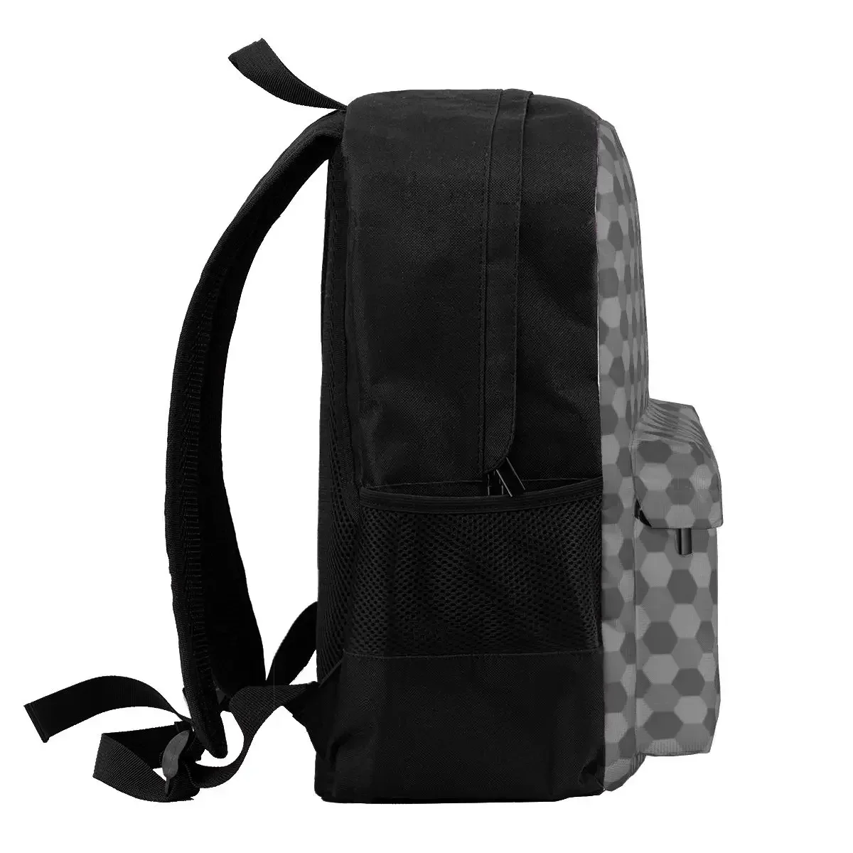 Hexagon Gray Pattern Backpacks Boys Girls Bookbag Students School Bags Cartoon Kids Rucksack Laptop Rucksack Shoulder Bag