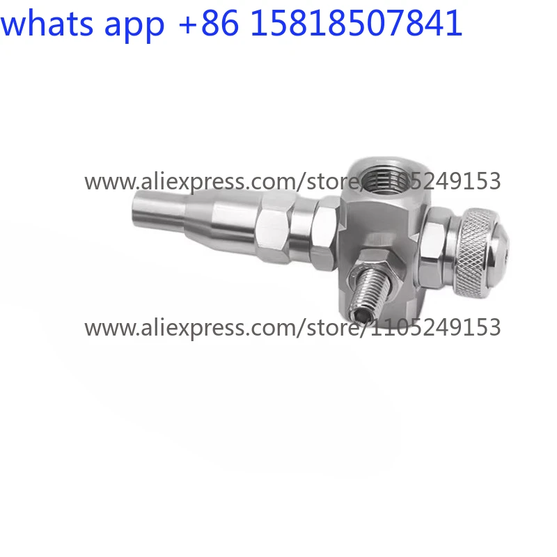 Stainless steel anti-blocking and clearing needle valve nozzle two fluid self-cleaning gas-water mixed dust removal spray head