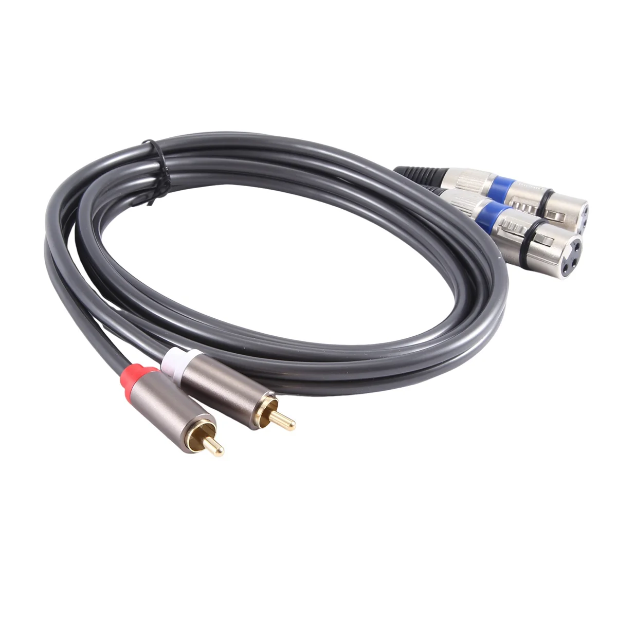 Hifi Audio Cable 2 Rca Male to Xlr 3 Pin Female Mixing Console Amplifier Dual Xlr to Dual Rca Shileded Cable 1.5M