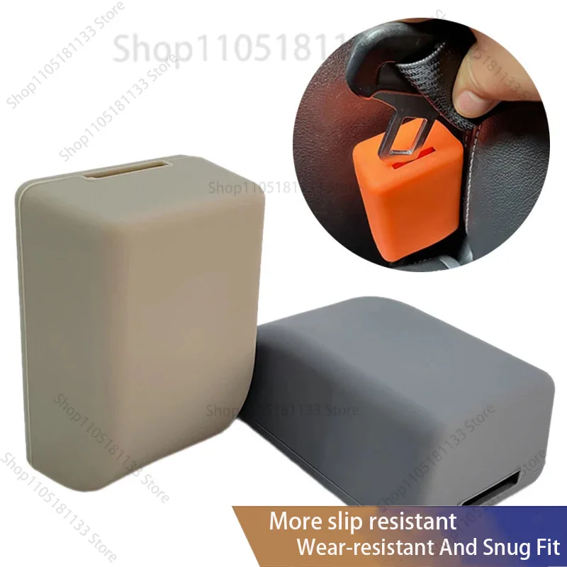 Universal Car Seat Belt Buckle Cover Silicone Dust Proof Protective Case Decorative Accessory Anti Scratch Car Parts
