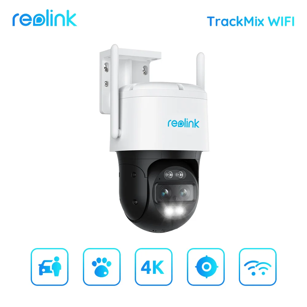 

Reolink 4K 8MP Dual Lens PTZ Camera Motion Auto Tracking 2.4/5Ghz WiFi 6X Zoom Color Night Vision Pan Tilt TrackMix WiFi Camera