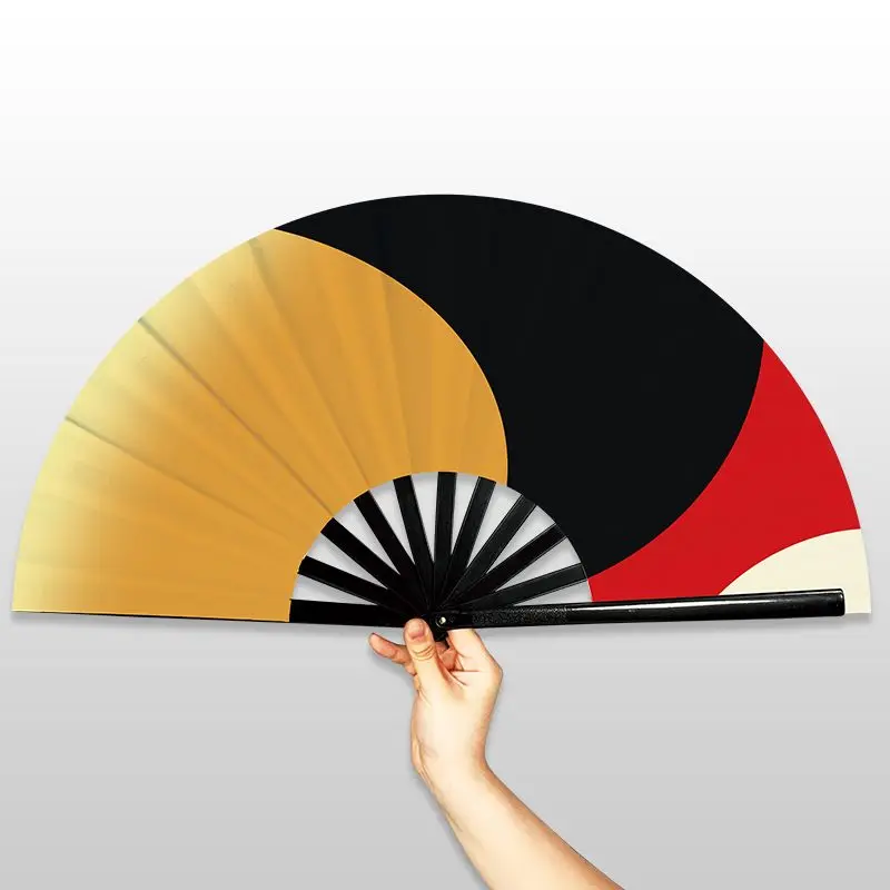 

Three Color Kung Fu Tai Chi Fan Plastic Ribs Single Sided Dancing Fan Chinese Style Ink-wash Fan Chinese Martial Arts Sound Fan