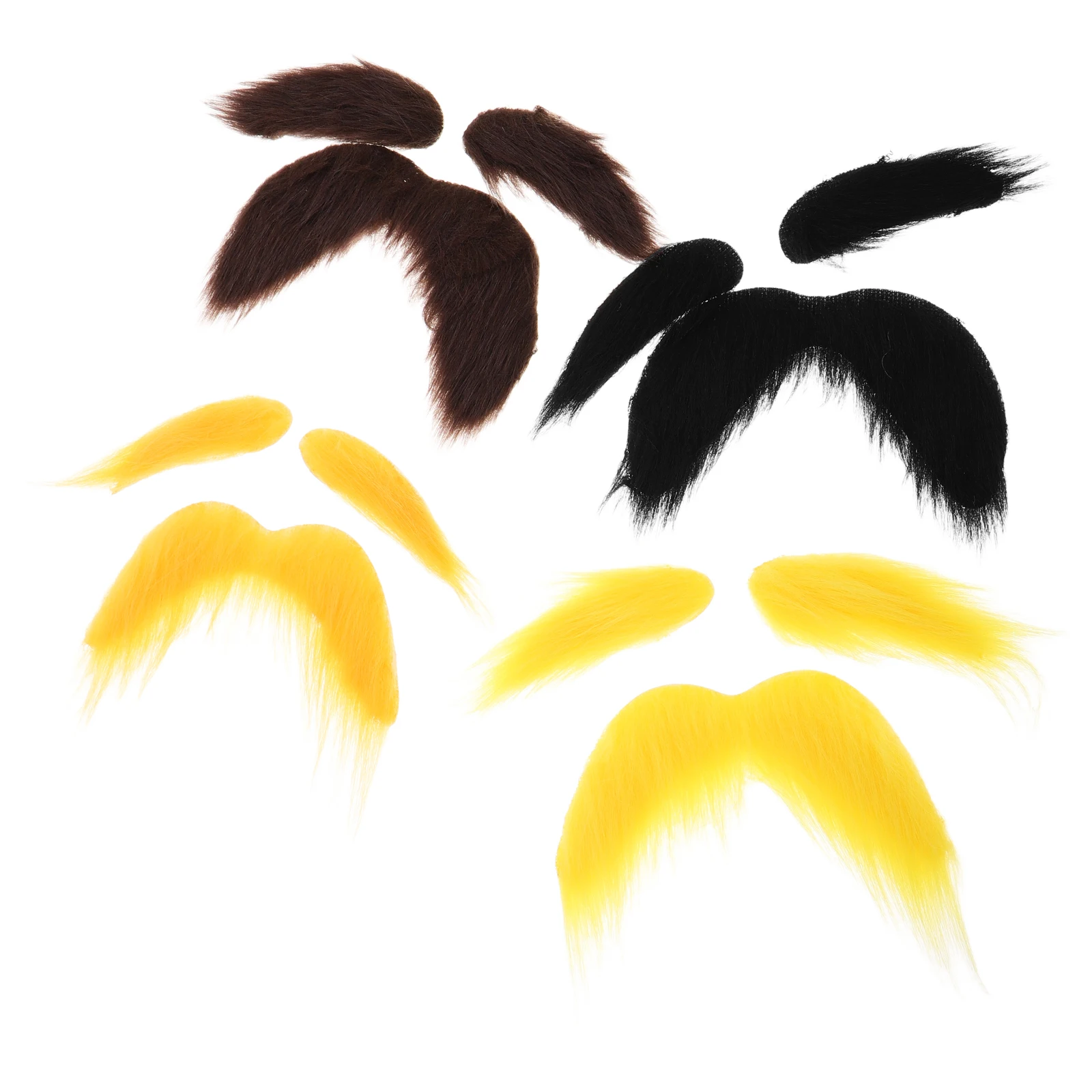 

4 set Eyebrow Mustache Set Halloween Party Realistic Self-Adhesive Costume Props Cosplay Masquerade Festive Gatherings Adult