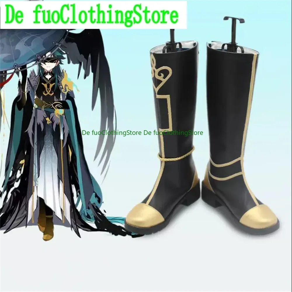 DefuoClothing شياو جينشين تأثير تأثيري أحذية الأحذية لعبة أنيمي حفلة الهالوين عيد الميلاد متجر الأحذية #3