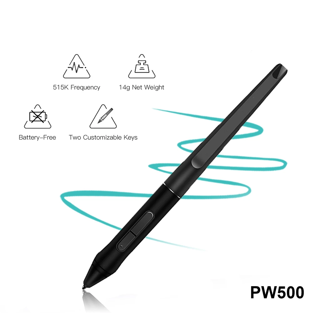 PW500 Battery-free Stylus For Huion KAMVAS Pro 22 Inspiroy WH1409  V2 Q11K Q620M GT-221 GT2201 HS611 Graphic Tablet Drawing Pen