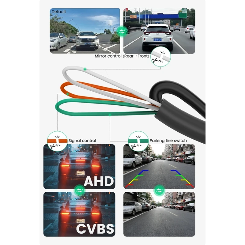 Reversing Fisheye Camera 170° 1920 X 1080P For Car AHD CBVS 720P Metal Body Lens Black Rear View Reversing Camera