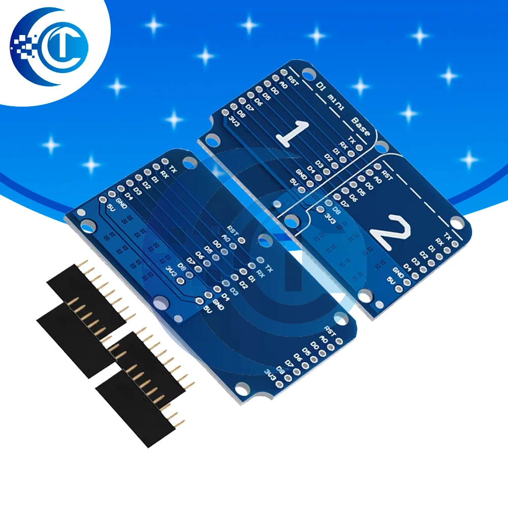 Double Socket Dual Base Shield for Wemos D1 Mini NodeMCU ESP8266 Diy PCB D1 Expansion board