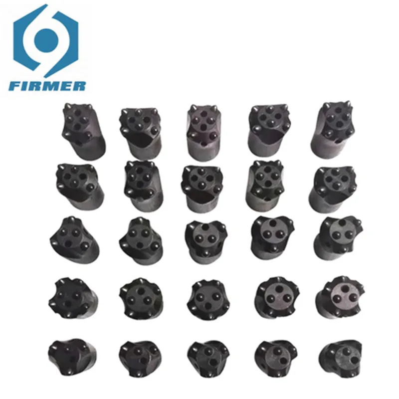 5pcs 28-100mm Hard Rock Mining Drilling Tools Taper Spherical Button Drill Bit in Quarrying Stone Tunnel Construction