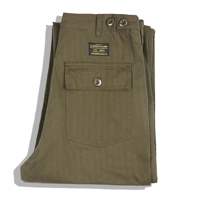 Okonkwo American Military Overalls OG-107 Work Casual Herringbone Pants AMEKAJI Outdoor Trekking Climbing Tooling Cargo Trousers