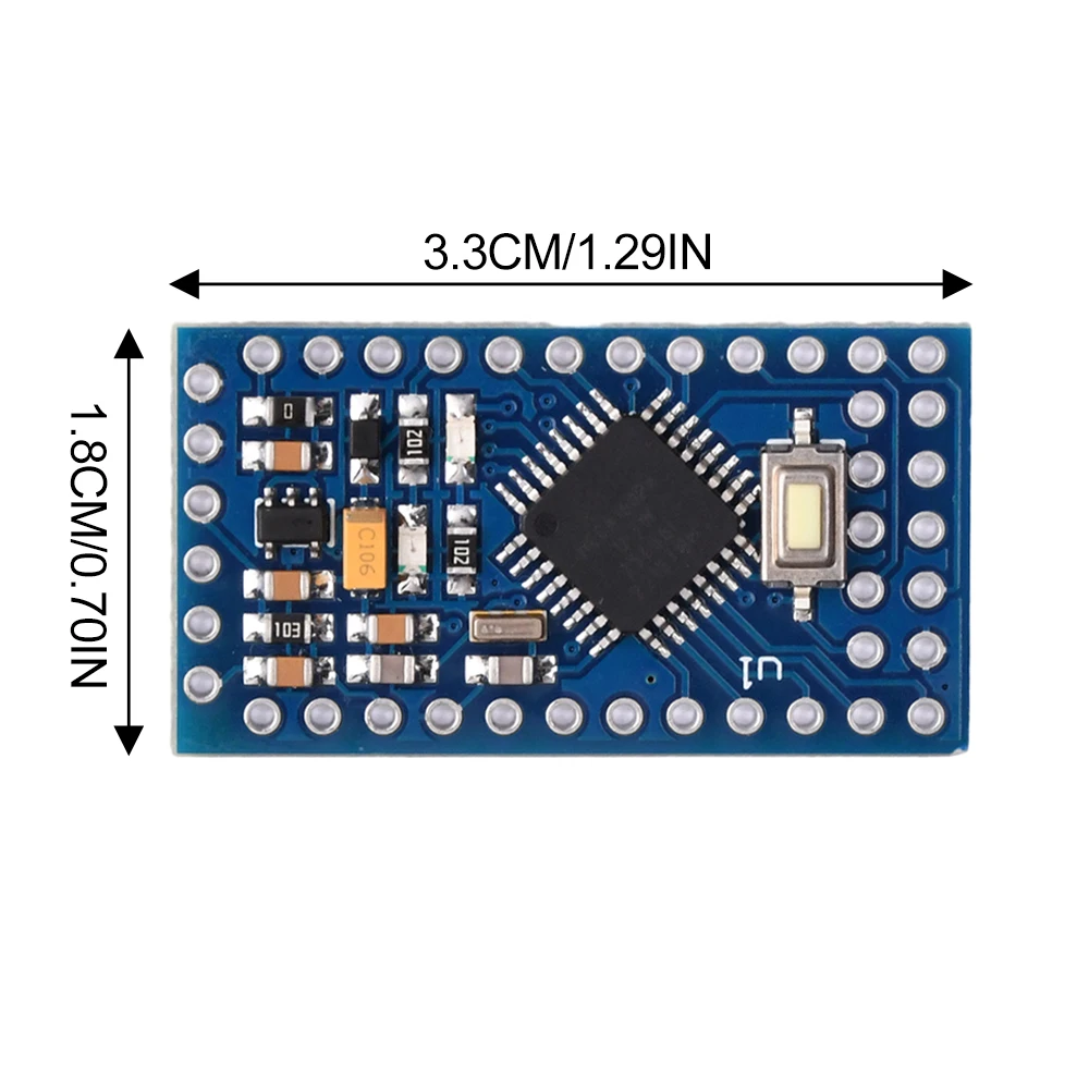 Development Boards Core Boards for Arduino Pro Mini Atmega168PAU 16MHz DC3.3V~12V Power Supply with Row Pin