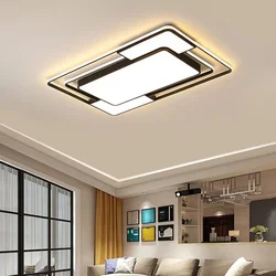 Square LED Ceiling Lamp For Living Room Modern Lustre Dining Bedroom Study Ceiling Light Nordic Ceiling Chandelier Light Fixture