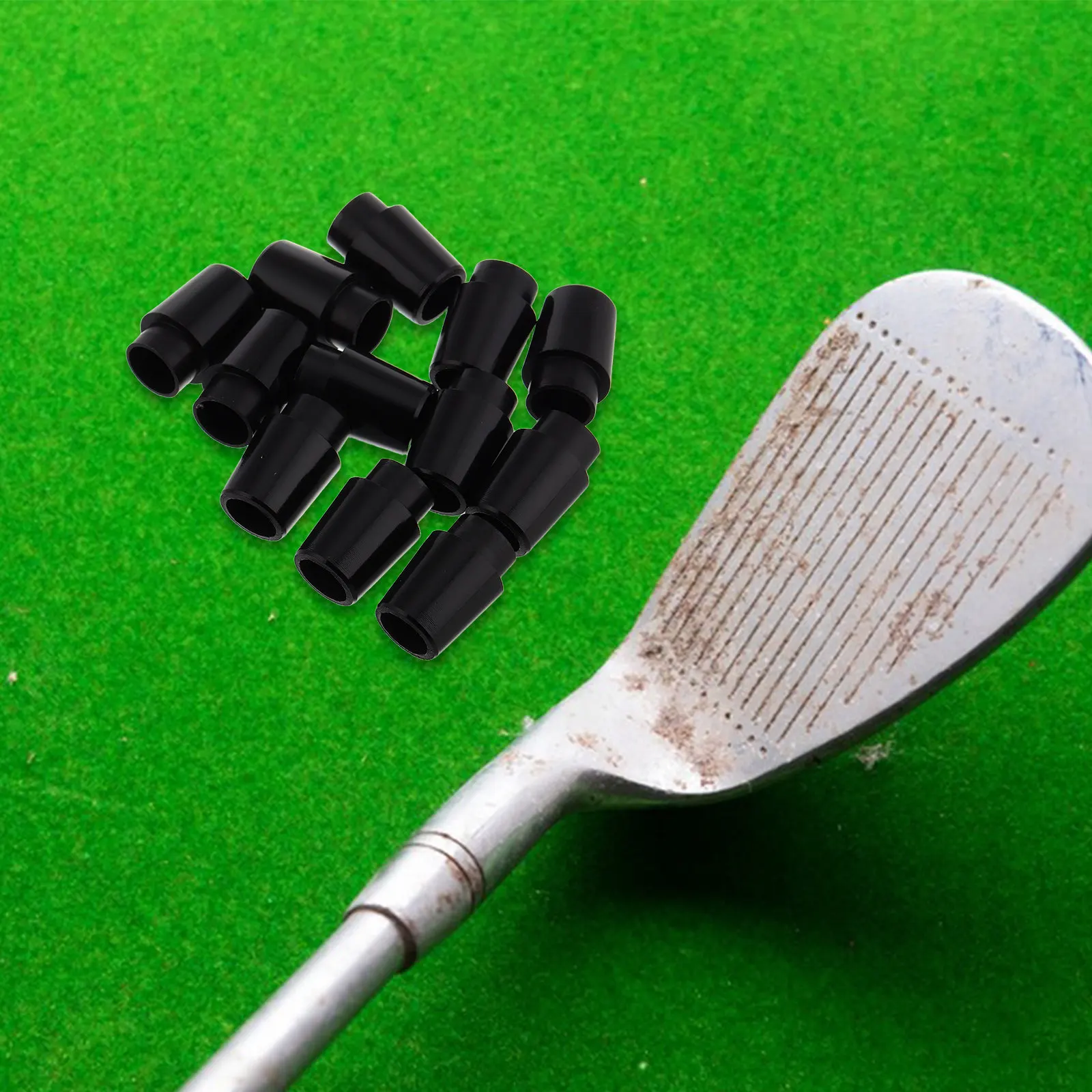 

12 шт. резиновых колец-наконечников для гольф-клюшек, подходят для сэнд-веджей, улучшают точность удара, амортизируют, износостойкие, для шафтов клюшек