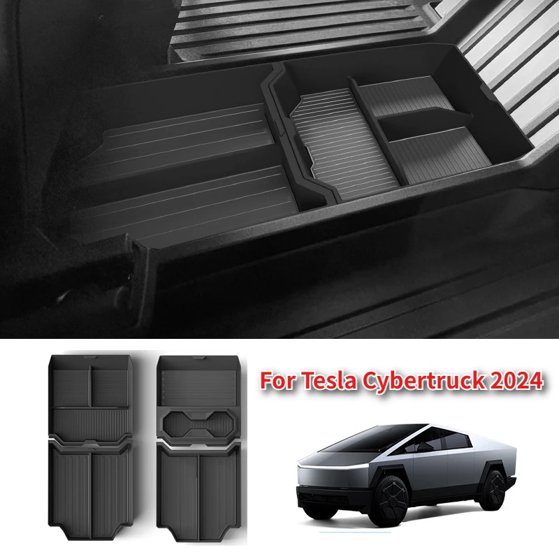 

Для Tesla Cybertruck 2024 ящик для хранения центрального управления ABS 2 шт. нижний ящик для хранения центральной консоли с подкладкой аксессуары для интерьера
