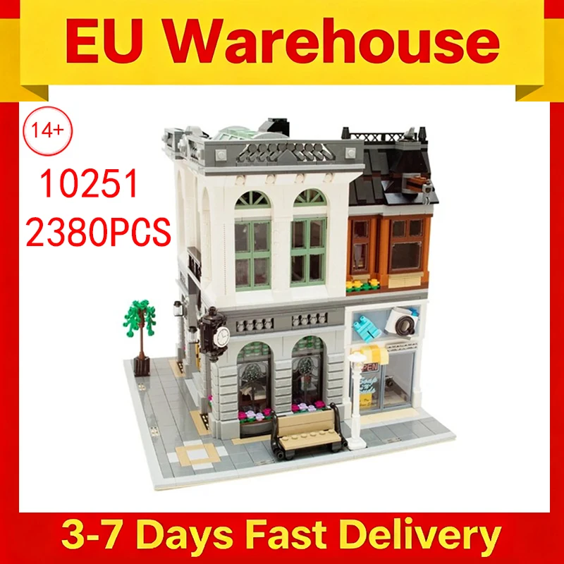 2380 pièces banque blocs de construction ensemble bricolage maison chambre décor modèle brique adultes anniversaire cadeaux de noël Compatible avec 10251