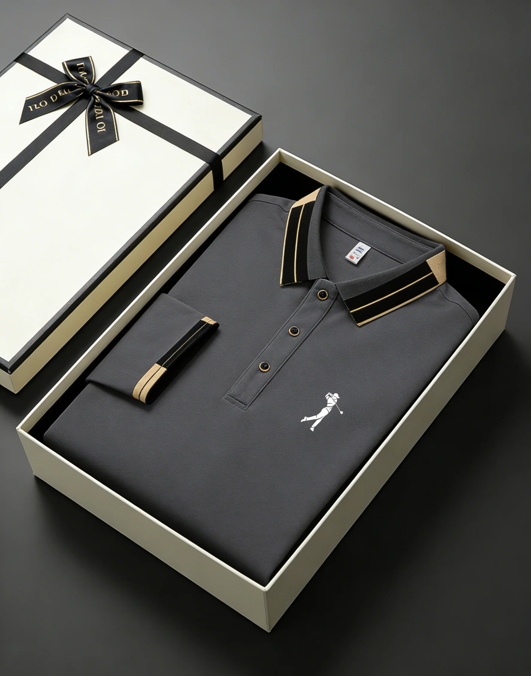 Atmungsaktives Herren-Golfpolo, Kontrastfarbene Manschetten & Kragendetails, Elegante Sport- und Bürokleidung