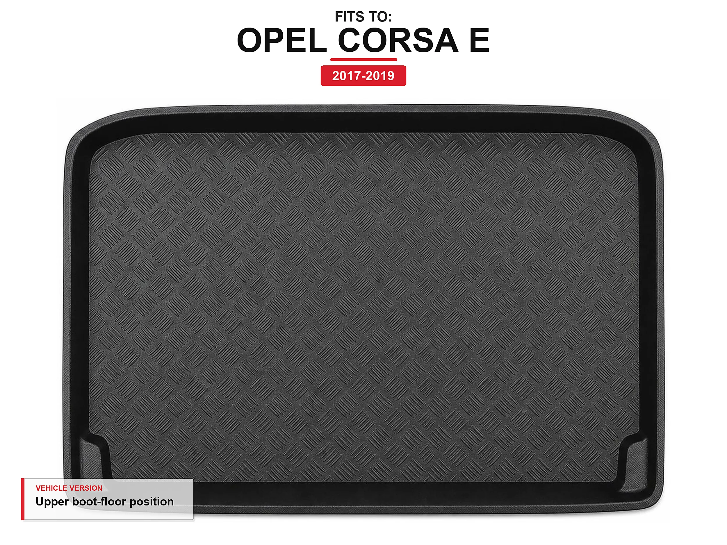 Kofferbakmat met lip voor: Opel Corsa E 2017-2019