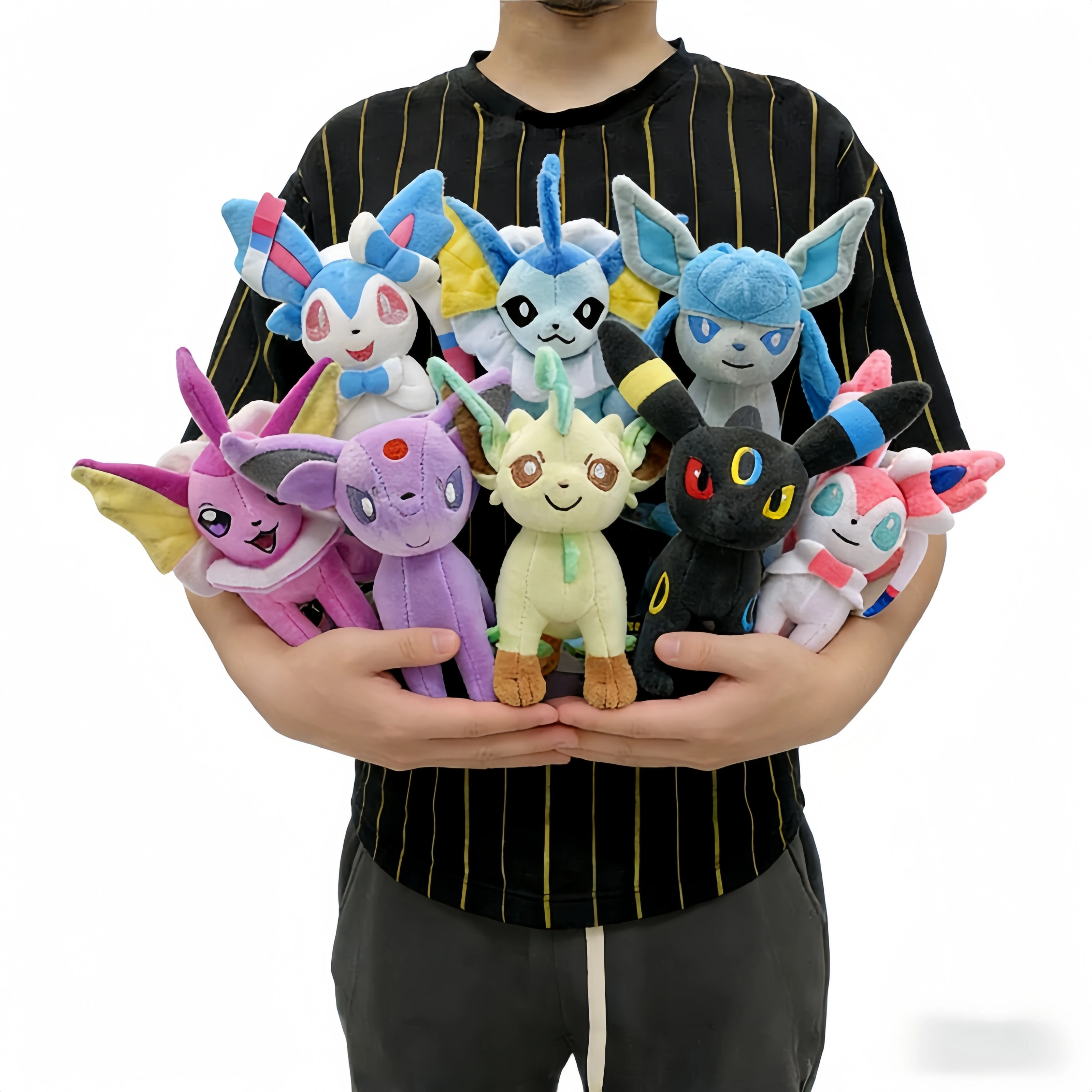 pikachu-peluche-eevee-soft-plushies-stuffed-leafeon-vaporeon-glaceon-sylveon-espeon-umbreon-evolution-plush-toy-collectible-gift