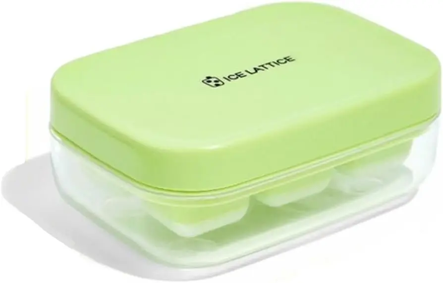 

Ice Cube Trays, Large Size Silicone Ice Cube Molds with Leak Proof Removable Lid Square Ice Cube Tray