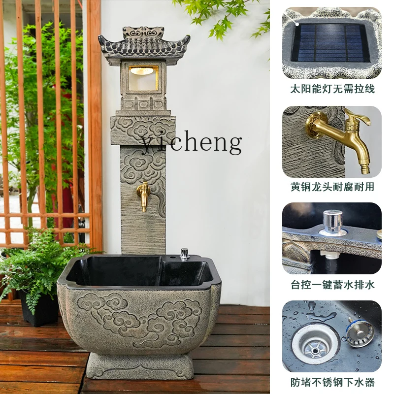 YFY  outdoor mop pool outdoor courtyard sink basin outdoor wash basin balcony home garden sink new