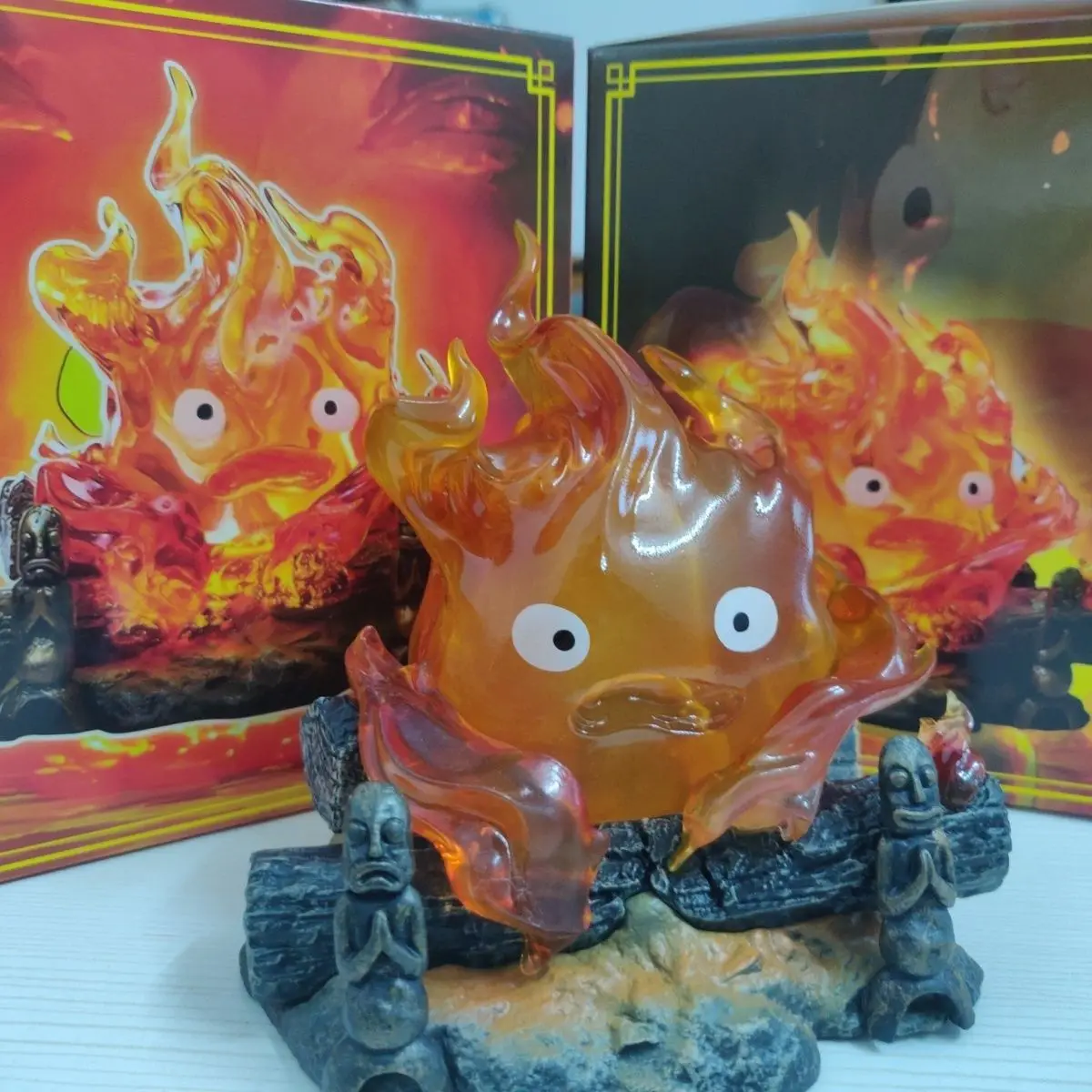 New Anime Calcifer Action Figures Model Handmade Products Flame Night Light Desktop Decoration Souvenirs For Display Kid Toys