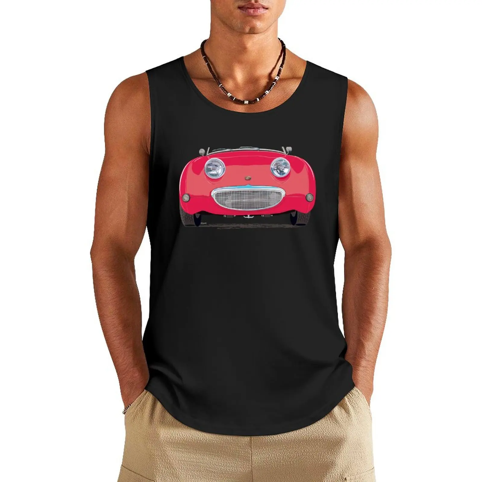 Cherry Red Frogeye/Bugeye – the first little 'Healey' with a big smile! Tank Top sleeveless Men's sports t-shirt