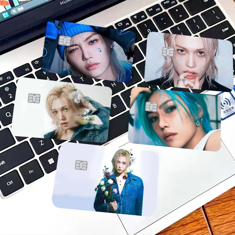 Kpop F-felix Anime Front Cover Film Sticker Skin For Credit Debit Card Small Large Chip