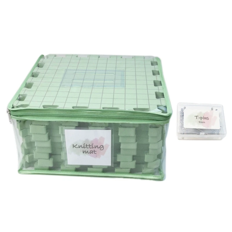 Placa bloqueio tricô, 9 peças, grades grossas, placa bloqueio crochê com grades, pinos t, tapetes bloqueio,