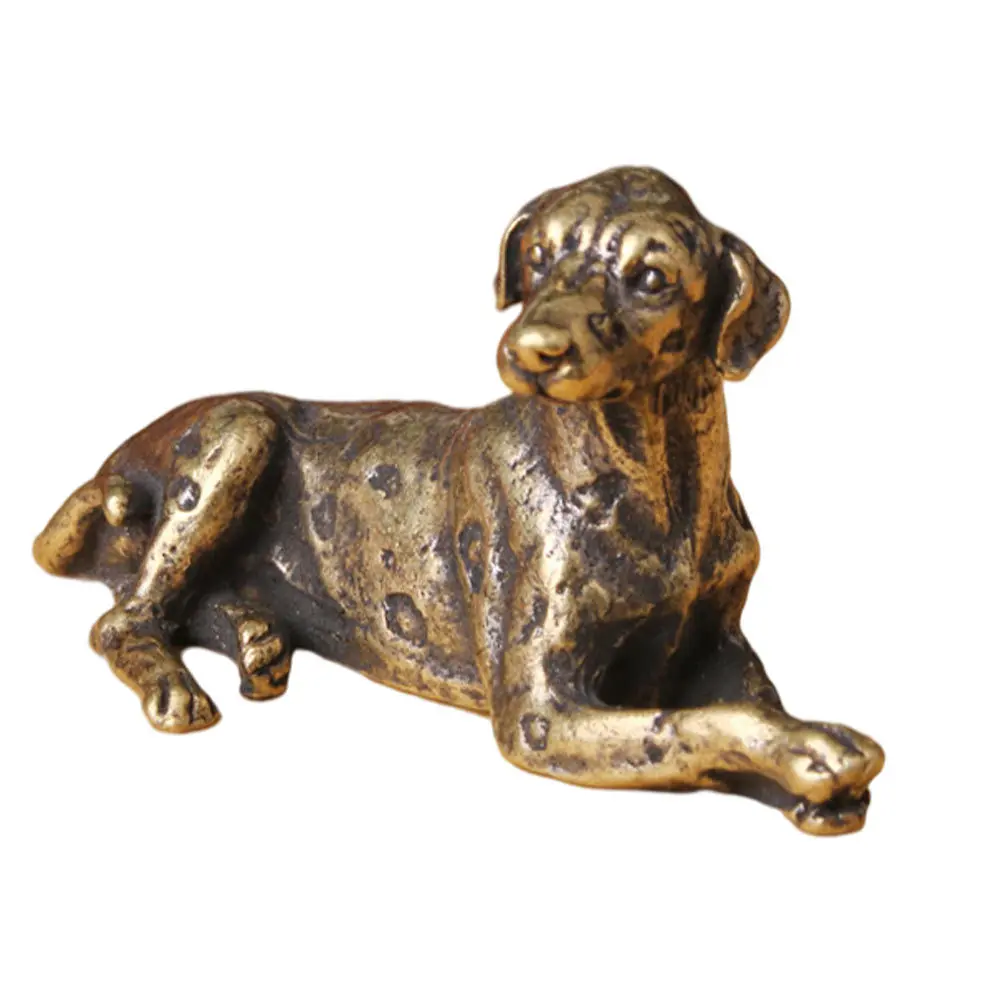 Copper Dog Shaped Paperweight for Calligraphy Painting Desktop Decoration Office Home Study Use Portable Weighted Letter Press