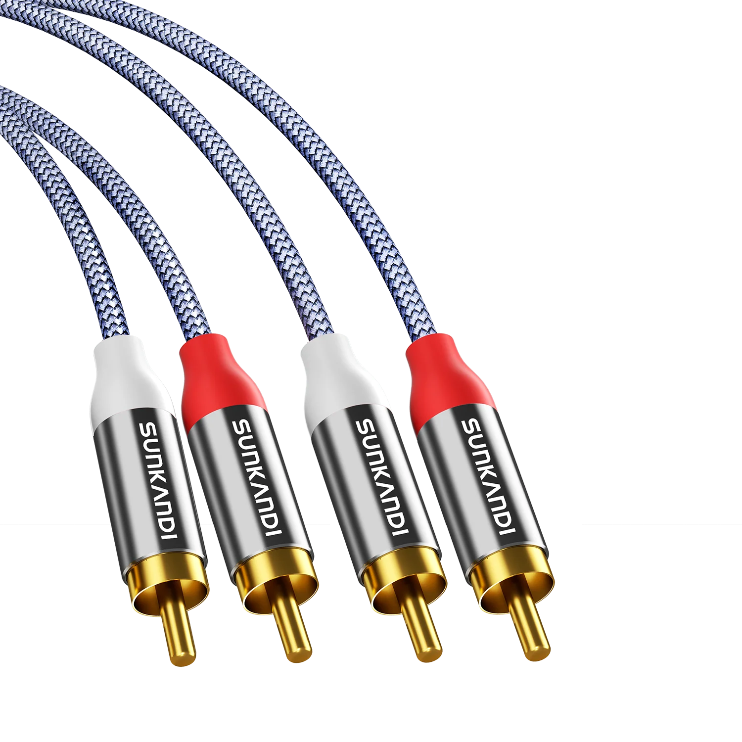 SUNKANDI Gold-Plated 2RCA to 2RCA Stereo Cable