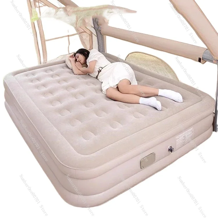 

Floor Queen Mattress Bedroom Built In Pump Self Inflating Double Mattress Sleep Trifold Individual Portable Furniture