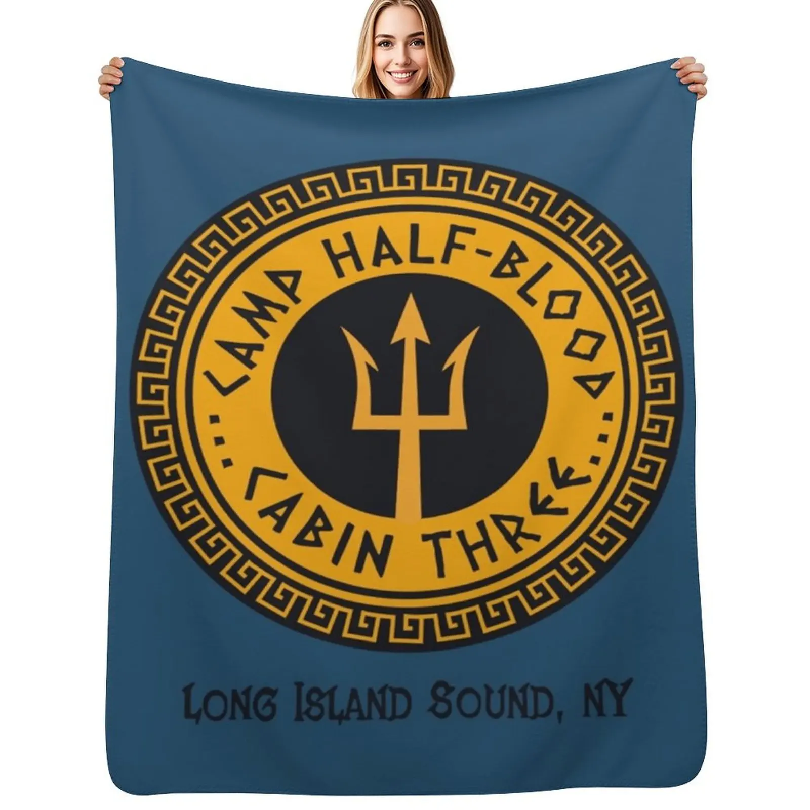 Authentic Camp Half Blood Long Island Sound Cabin Three - Professional Quality Graphics Throw Blanket Decorative Sofa Blankets