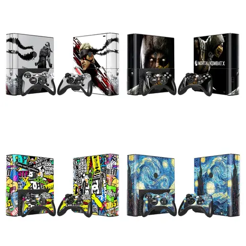 Personalization Custom Design Skin Sticker for Xbox 360 E Consoel and 2 Controllers Decal Vinyl for Xbox 360 E Skins Sticker