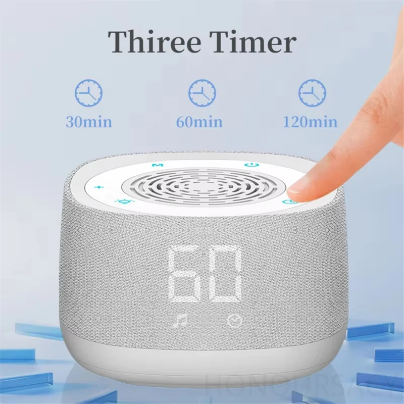 Desktop White Noise Machine Sleep Aid Bluetooth Speaker for Baby Sleep Soother RGB Night Lights WIth Screen Display Alarm Clocks