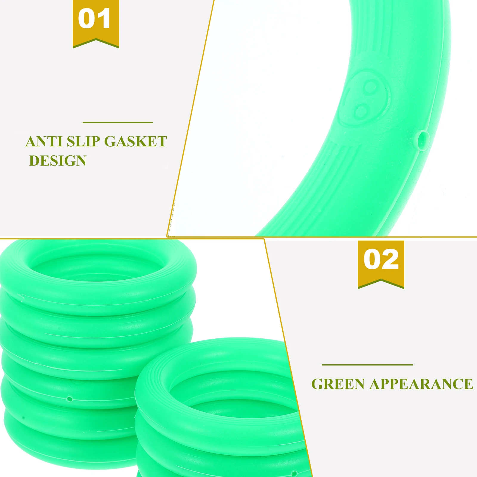 

10pcs Green Watermelon Display Ring 13cm Fruits Base Nonskid Cantaloupe Holder Round Stand Supermarket Plastic Circle Storage