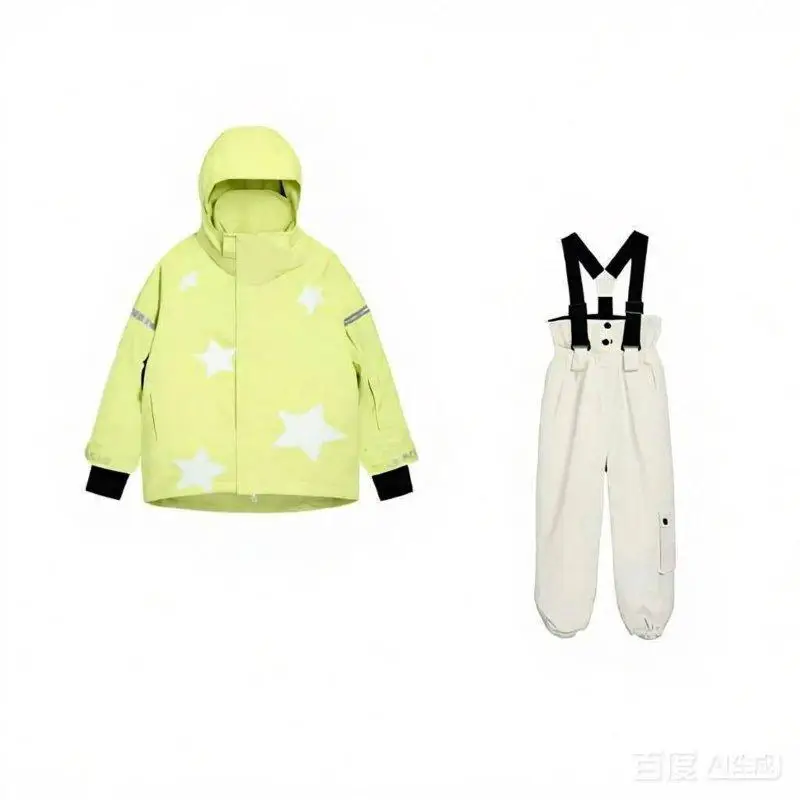 Childrens Ski Suit Thermal Silk Wadding Snow Jacket for Kid Winter Sports Waterproof Windproof Active Wear - view 2