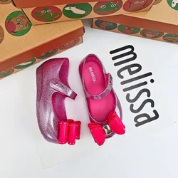 Mini Melissa Jelly Shoes For Girls Sandals 2025 New PVC Bow Soft Comfort Kids Sandal Shoe Toddler Girl Sandals Toddler Sandals