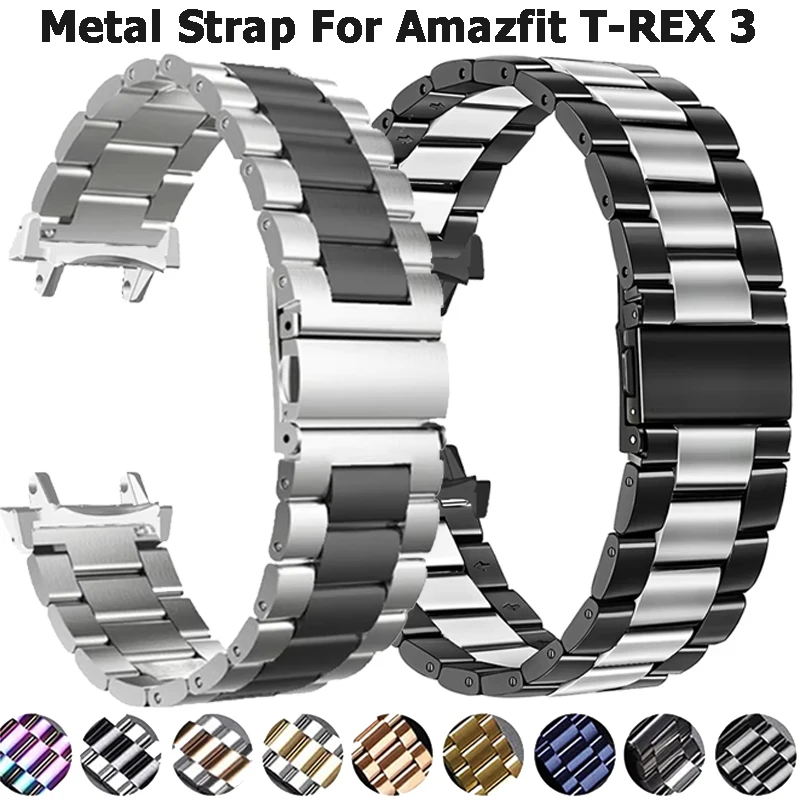 Für Amazfit T-rex 3 Metall Edelstahl Armband Austauschbare Armband Armband Für Amazfit T-rex 3 Uhr Zubehör correa Gürtel