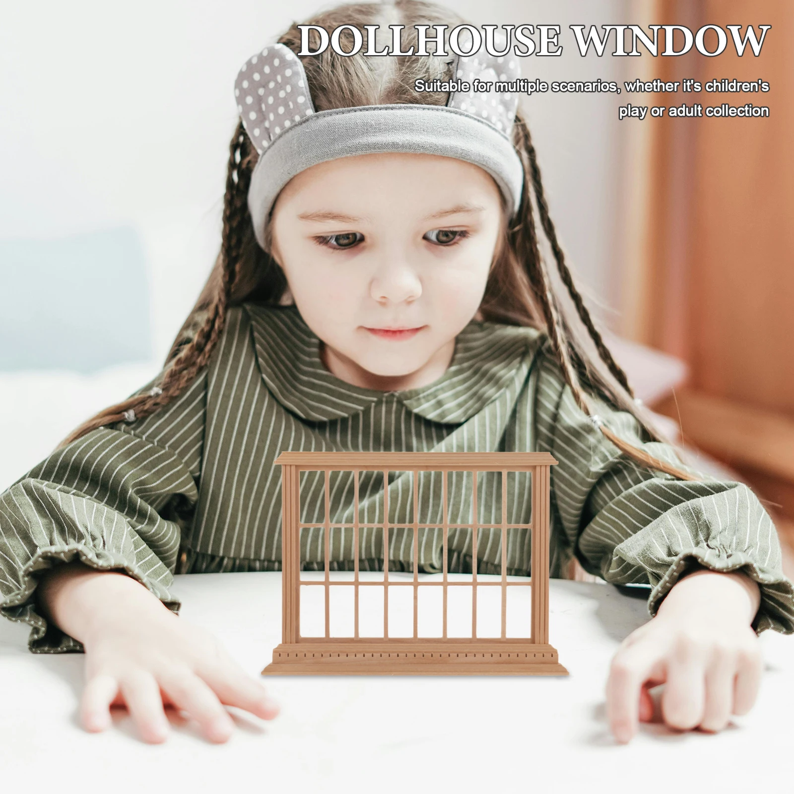 

Miniature Window Frames 1:12 Scale Unfinished Wood Diy Dollhouse Decor Vintage Style Craft Kit House Building Supplies