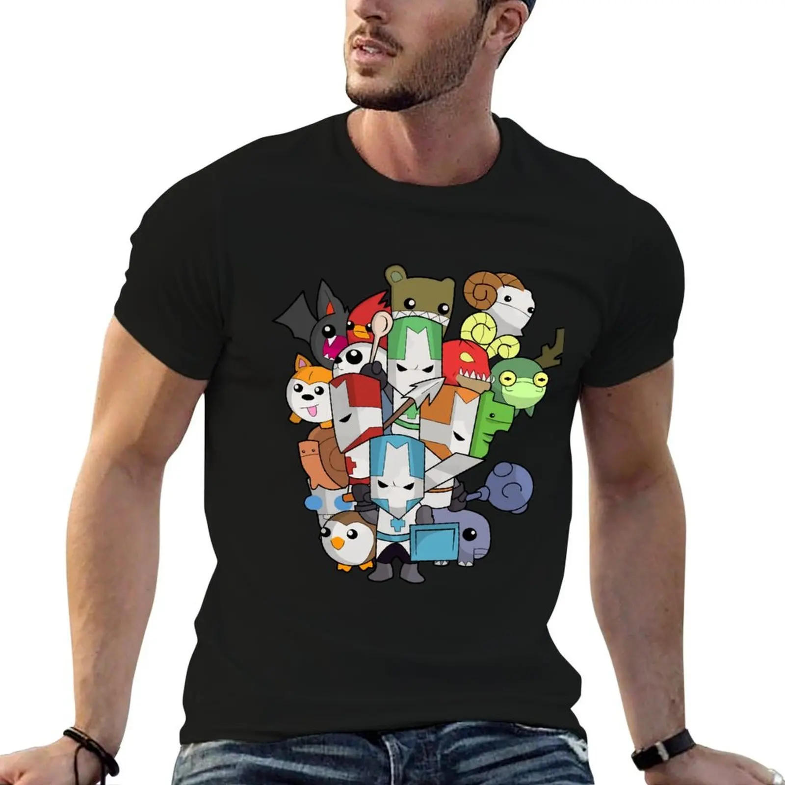 

Castle Crasher all knight T-Shirt cotton t shirt man t shirt man cotton man t shirt designer T-Shirt