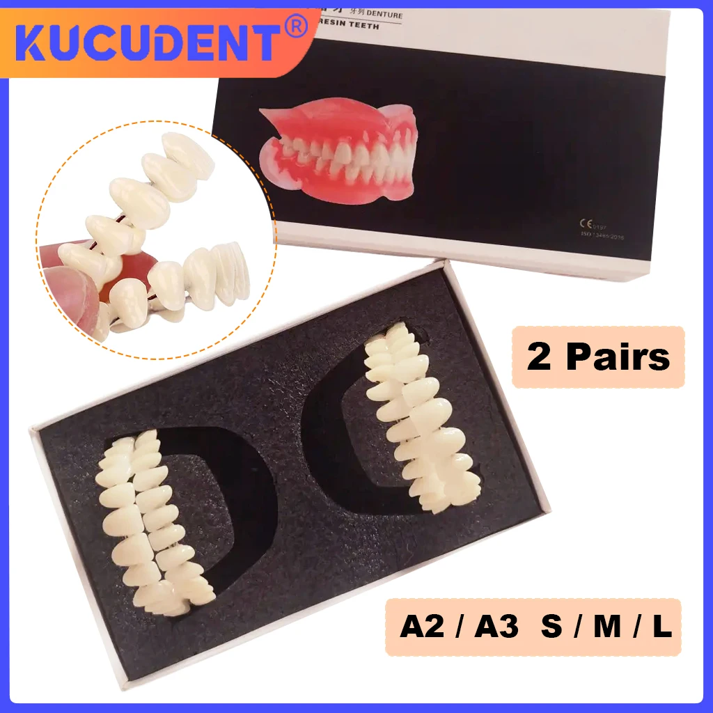 

Универсальные смоляные вставные зубы, модель из смолы, двухрядные пластиковые протезы, предварительно сформированные вставные зубы с полным ртом, набор стоматологических протезов из смолы
