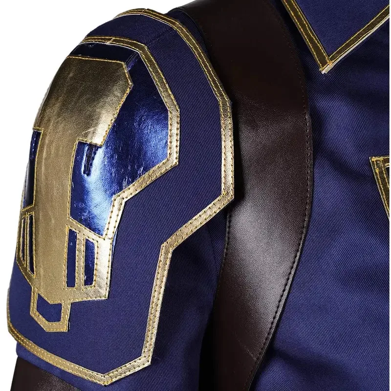 لعبة LOL Caitlyn أزياء Piltover شريف التأثيرية للنساء شعر مستعار أزرق ملابس لعب الأدوار للسيدات البالغات والفتيات بدلة كرنفال الهالوين